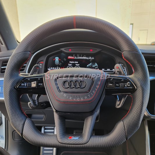 Audi Custom Carbon Steering Wheel - V3 Square Airbag